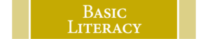 Yellow-green rectangle with white text saying Basic Literacy